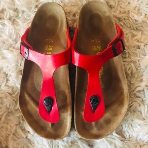 Birkenstock sandals (red)